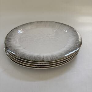 Tommy Bahama Melamine Dinner Plates 10.5"‎ Oyster Edge Finish Set of 4 Beachy
